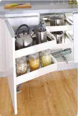 Trueliving_GLOSSY SPARKLE MAGIC CORNER (SOFT CLOSE) 38"*20"*20" White White Strip