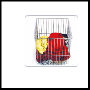 Trueliving_LAUNDARY BASKET_Metal Silver *15''15''15''