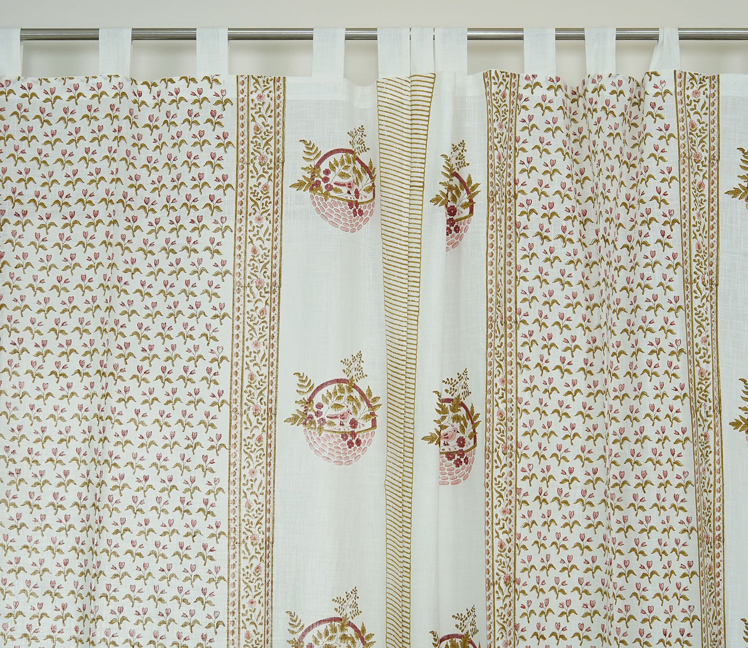 Bird Nest 1 Piece Long Door Curtain (White, 9 Feet)