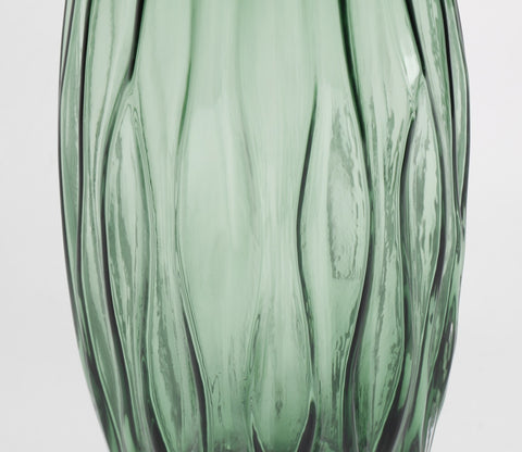 Greenwish Diamnond Textured Vase (Dark Green, L)