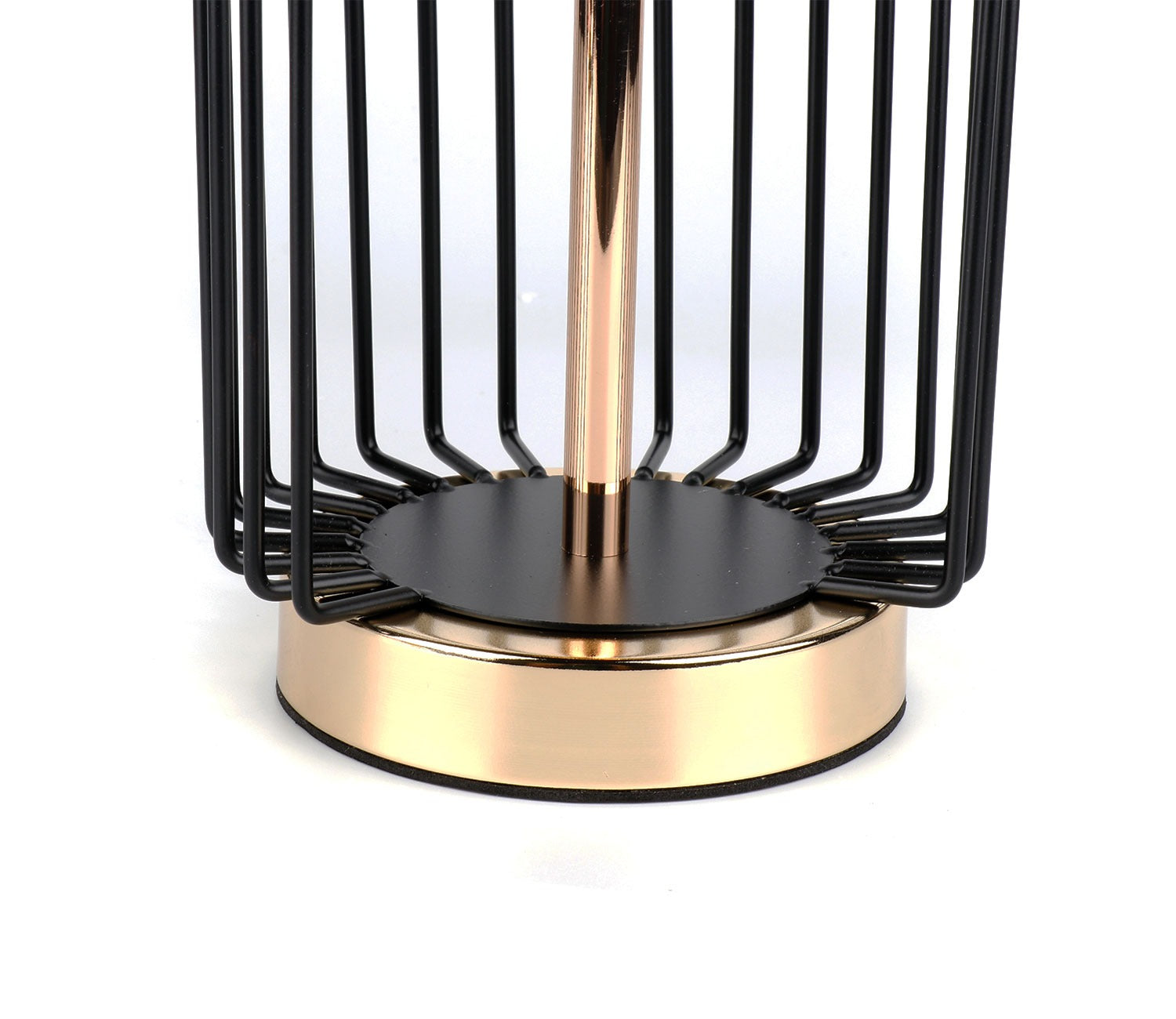 Sleek Cage Console Table Decor (L, Black)