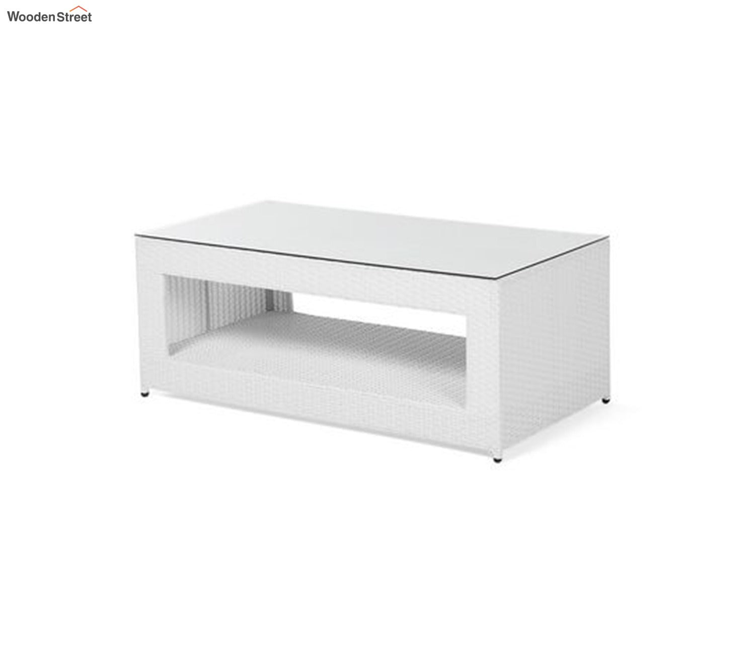 White 6 Seater Outdoor Furniture Set With Grey Cushions