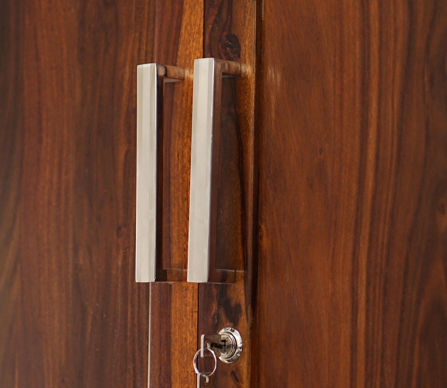 Allan Sheesham Wood 2 Door Wardrobe (Honey Finish)