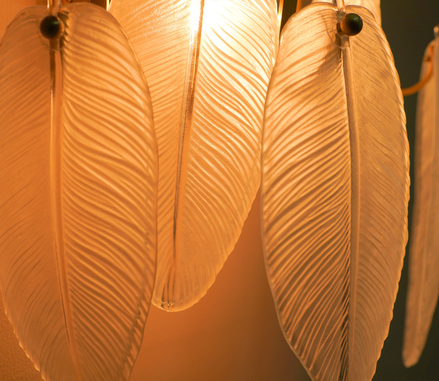 Bradley Leaf Pattern Glass Wall Light