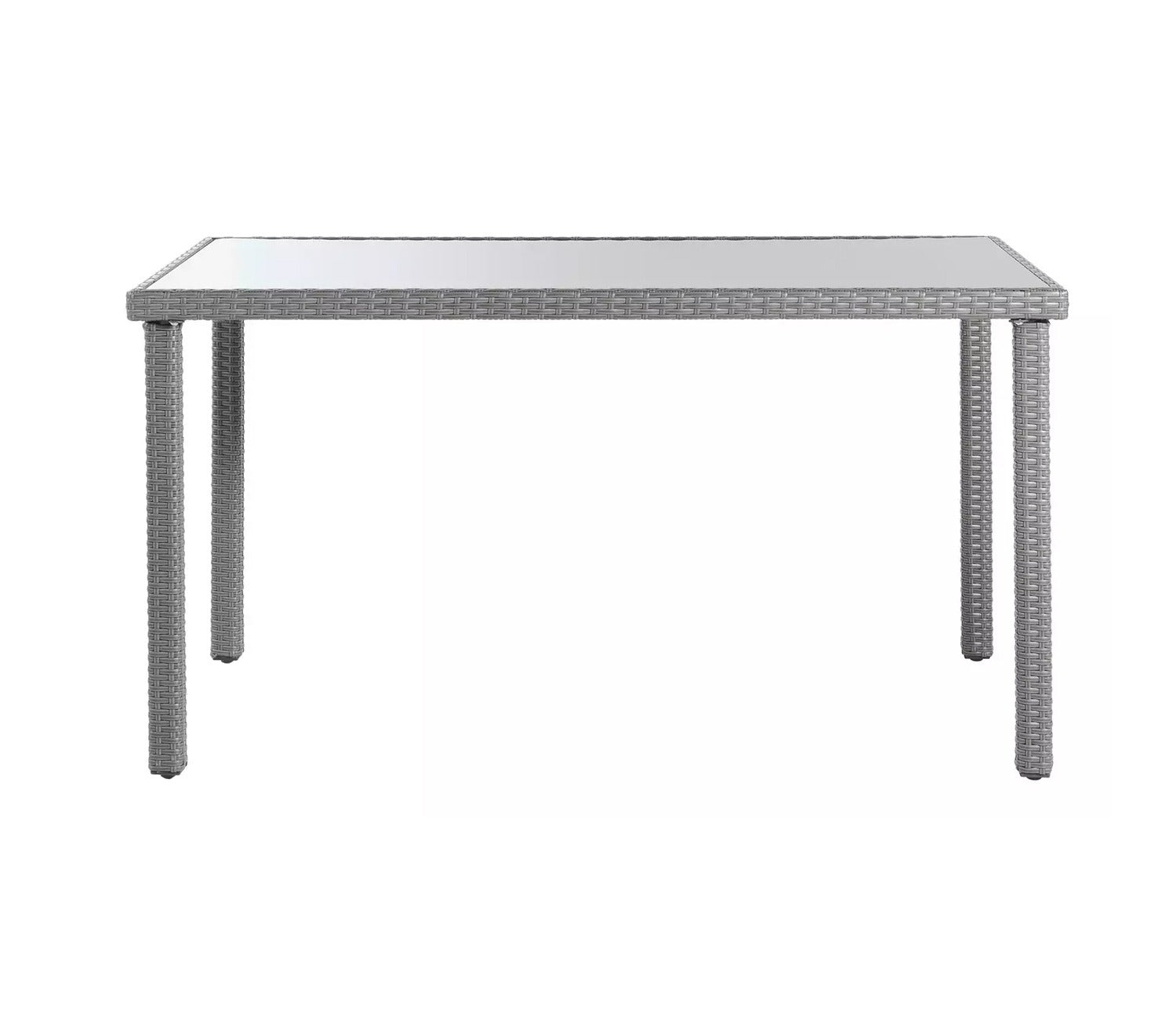 Grey Rattan And Wicker 8 Seater Patio Set With Table And Grey Cushions
