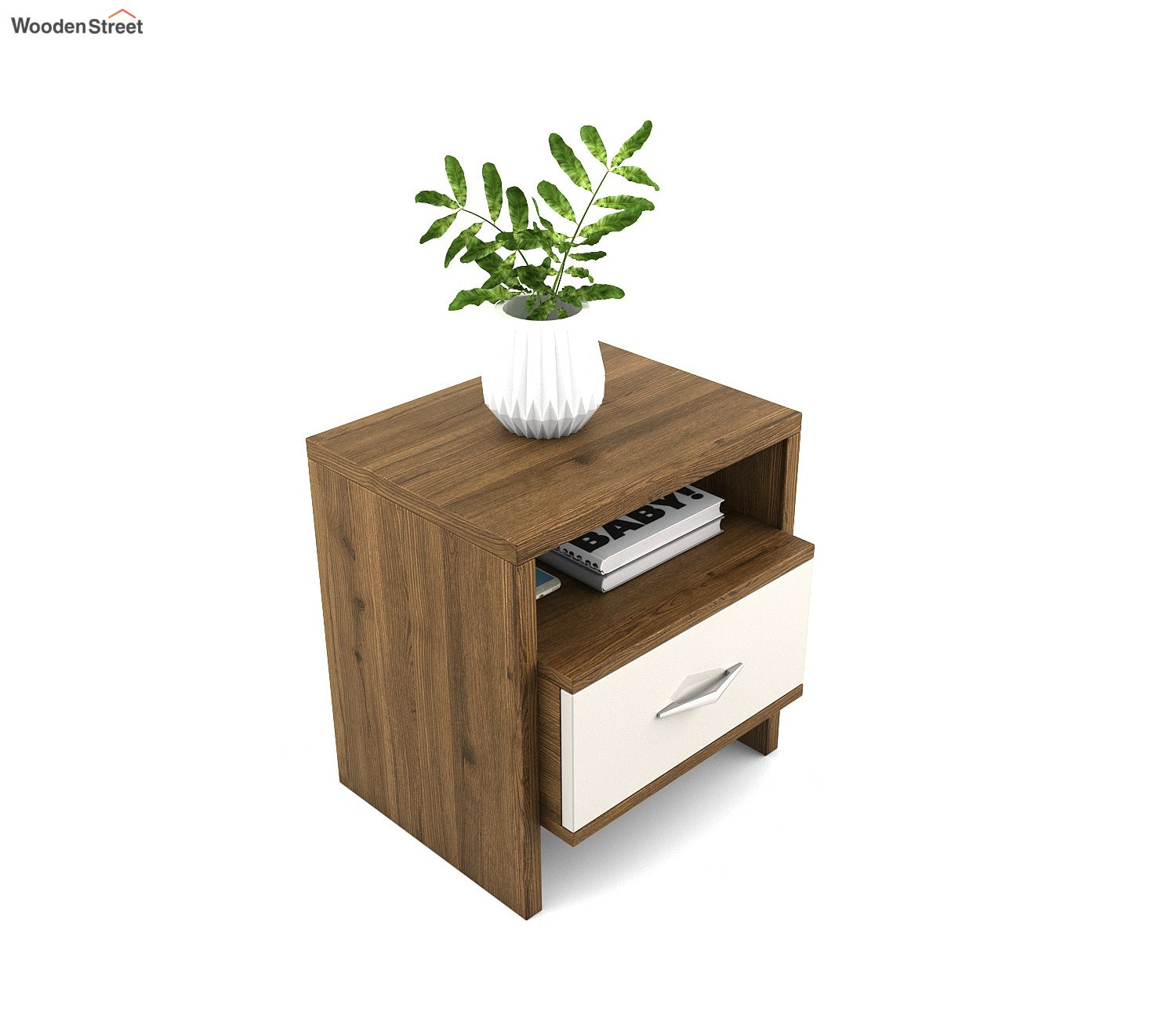 Classic Oak Engineered Wood Bedside Table