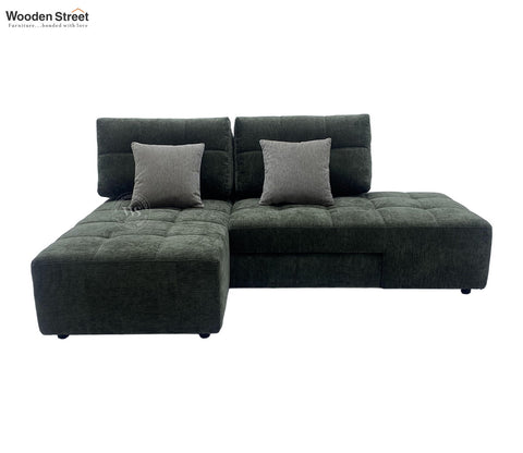 Malvern Premium L shape Fabric Sofa (Dark Olive Green)