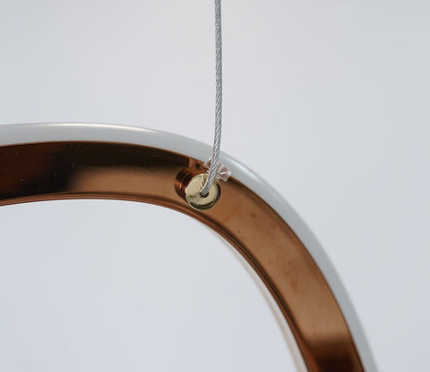 Radiant Metal 5 Rings LED Chandelier