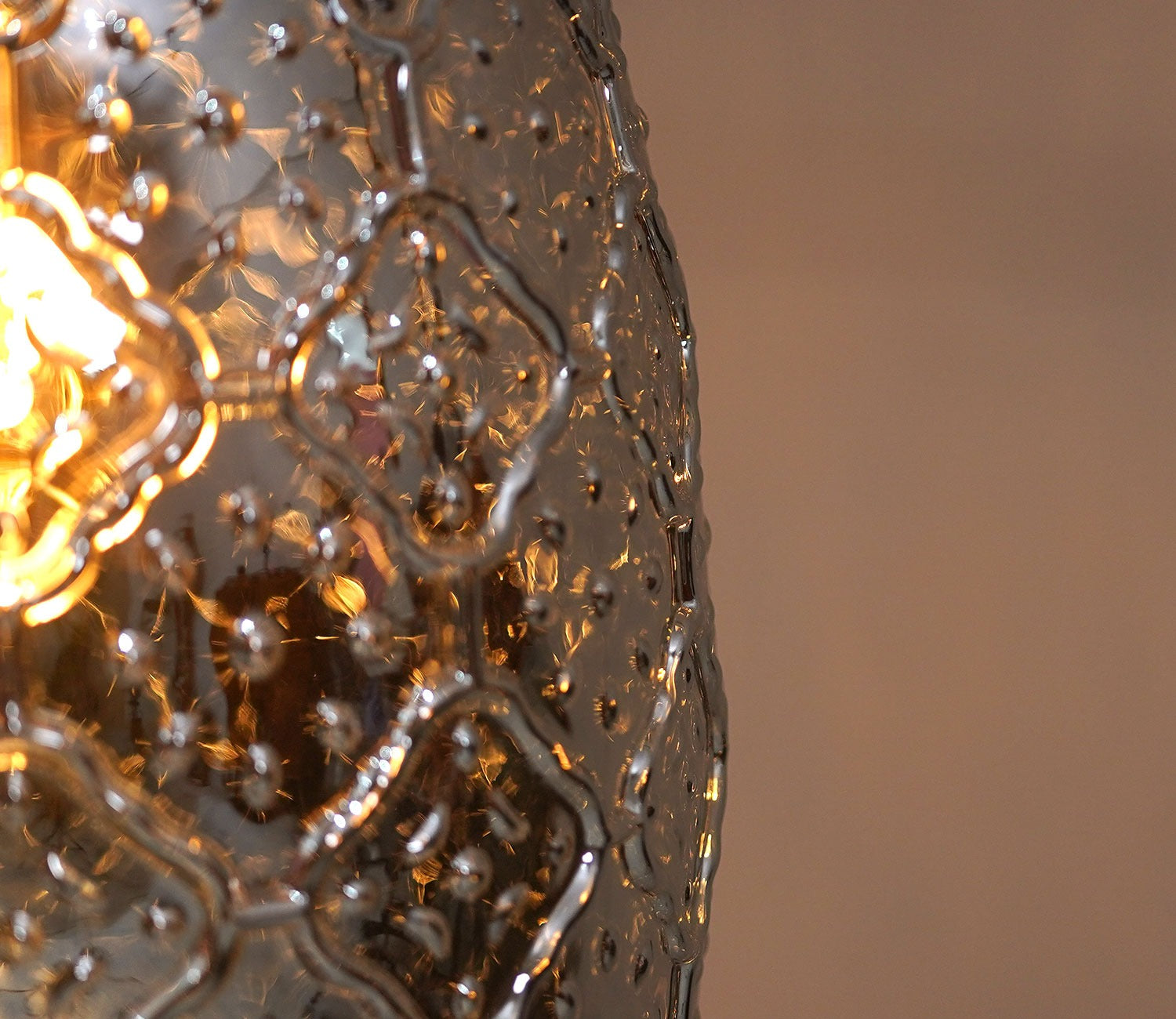 Sylvia Glass Lampshade Hanging Lights (Smokey Grey)
