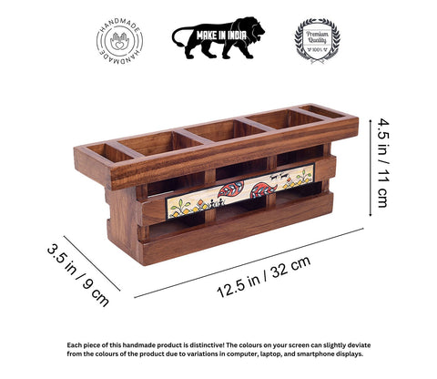 Handcrafted Flora Cutlery Storage Box