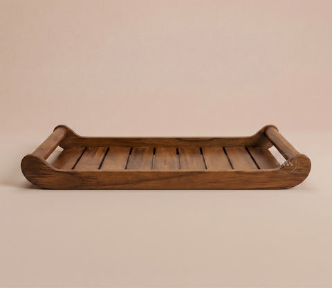 Cruiser Mango Wood Handcrafted Rectangular Serving Tray (Set of 2)