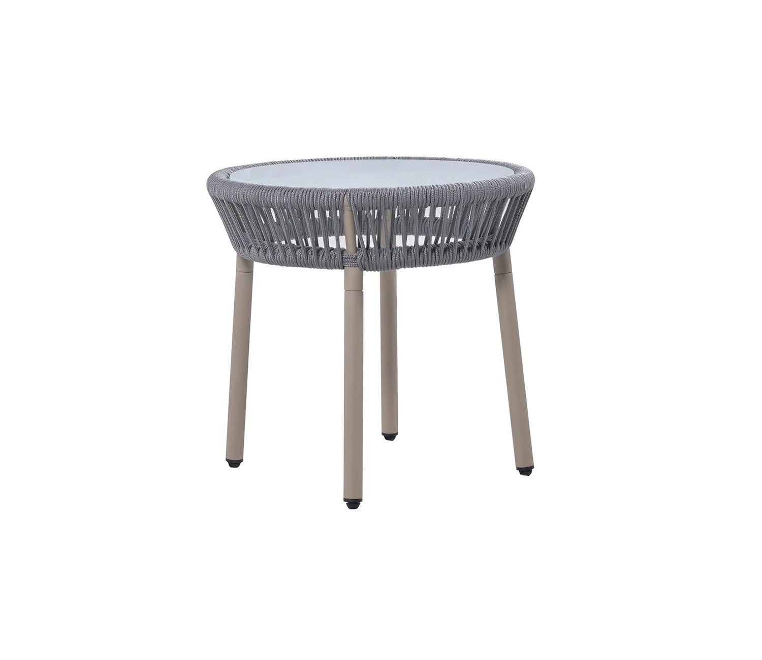 Grey Rope 2 Seater Chair Set And Off White Cushions