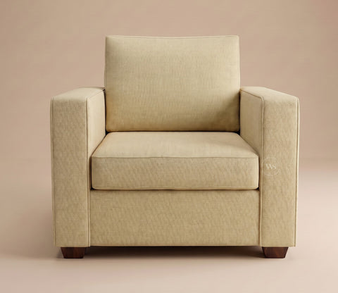 Albus One Seater Fabric Sofa (Cotton, Irish Cream)