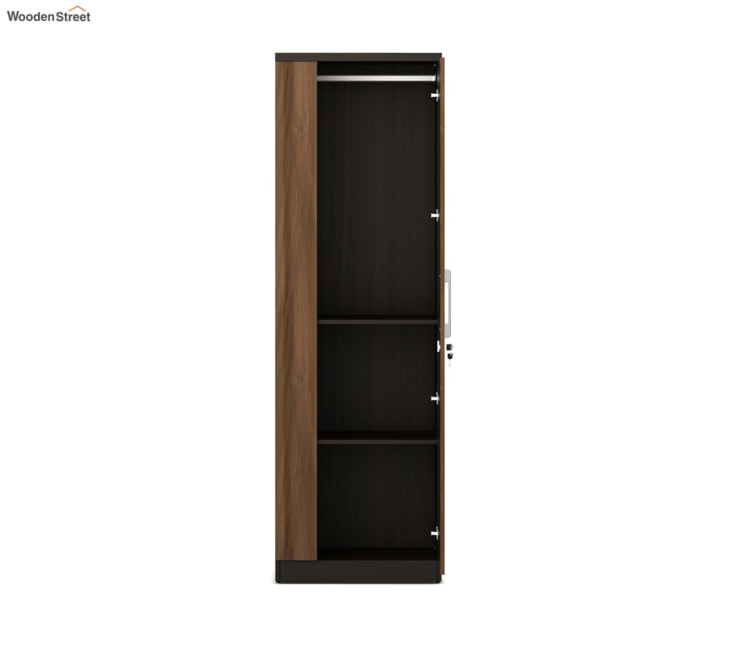 Kosmo Ken 1 Door Engineer Wood Wardrobe With Mirror