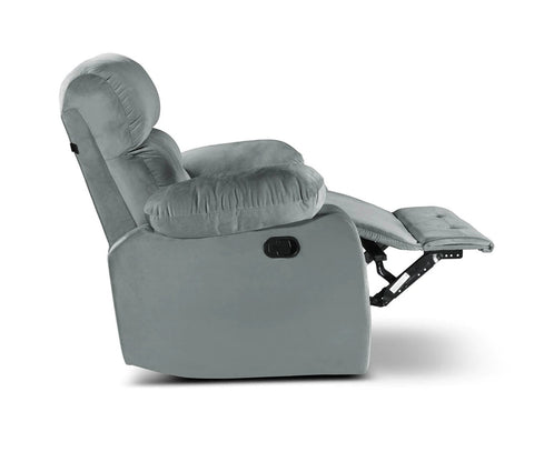 Vivian Fabric 1 Seater Manual Recliner Chair (Grey)