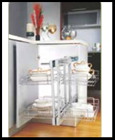 Trueliving_UNIVERSAL WIRE MAGIC Silver  CORNER (SOFT CLOSE)  *38''20''20''