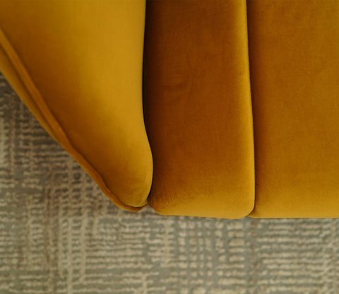 Eldric 2 Seater Sofa (Velvet, Chestnut Brown)