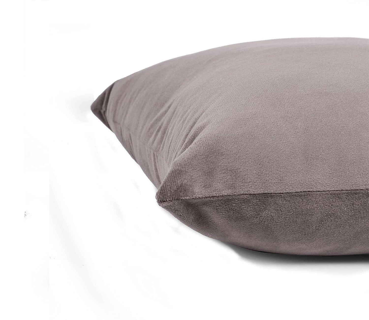 Cupid Velvet Cushion Cover - Pack of 1 (18 x 18 inch, Graphite Grey)