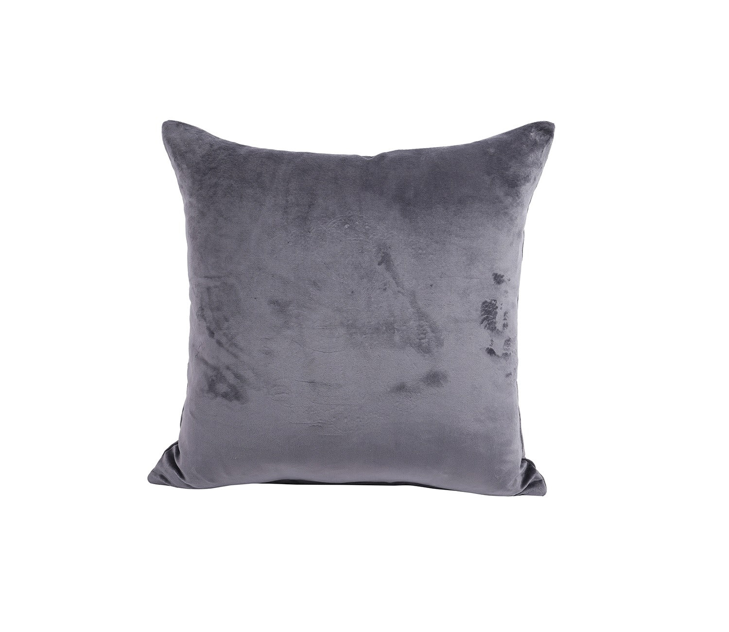 Beaded Velvet Cushion Covers - Set of 2 (Grey, 18 x 18 inch)