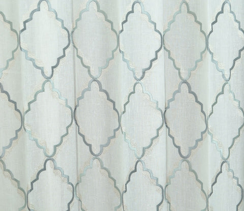 Cobalt Chain 1 Piece Sheer Curtain (Blue, 7 Feet)