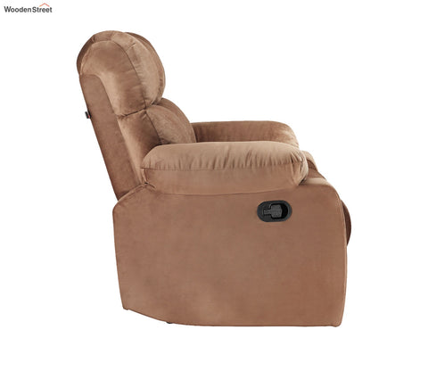 Valios Fabric 1 Seater Manual Recliner Chair (Brown)