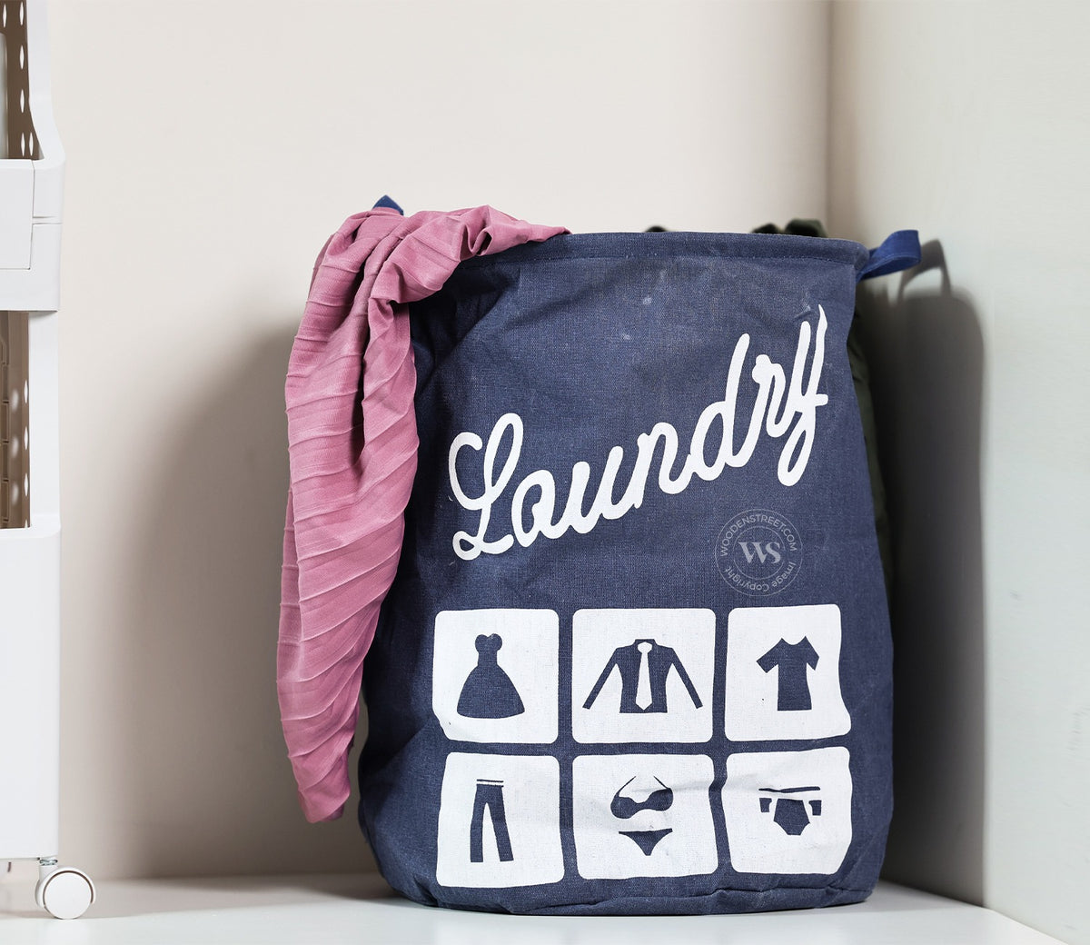Aquanest Foldable Canvas Laundry Basket