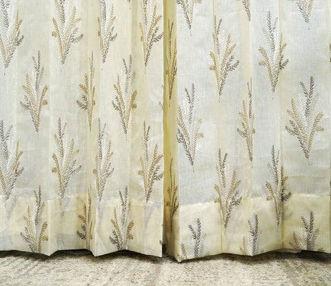 Pampa Door 1 Piece Sheer Curtain (Beige, 7 Feet)