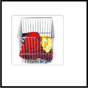 Trueliving_LAUNDARY BASKET_Metal Silver *15''15''15''