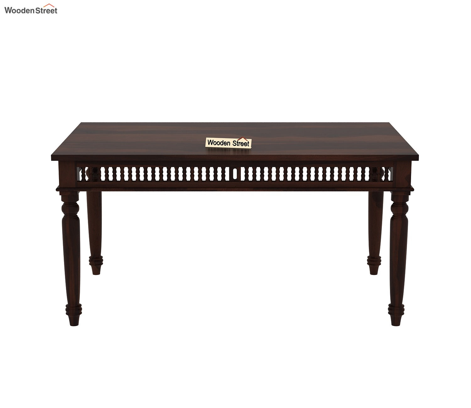 Alanis 6 Seater Dining Table (Walnut Finish)