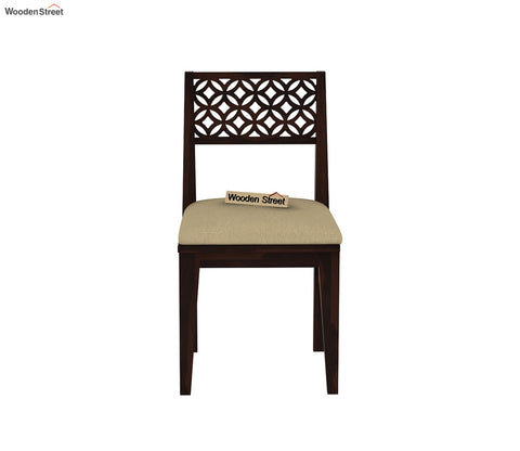 Cambrey 4 Seater Dining Set with Cushioned Chair (Walnut Finish)