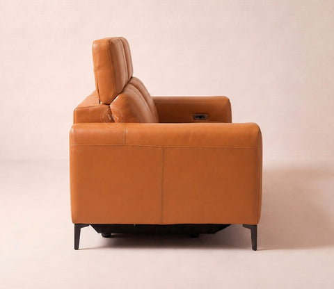 Blacksburg Luxe Electric Recliner 2 Seater Sofa (Urban Tan)