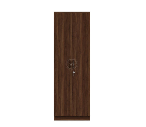Lillian 2 Door Wardrobe with Shelves (Columbian Walnut Finish)