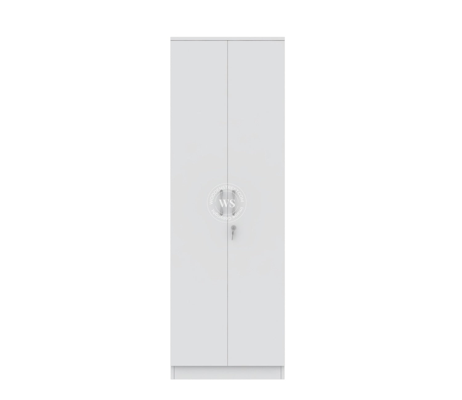 Lillian 2 Door Wardrobe with Shelves (Frosty White Finish)