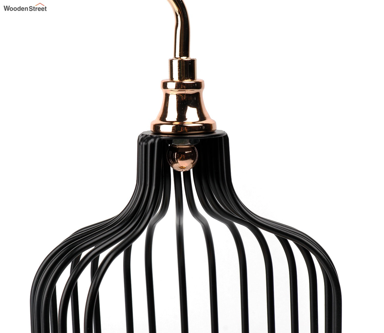 Sleek Cage Console Table Decor (S, Black)
