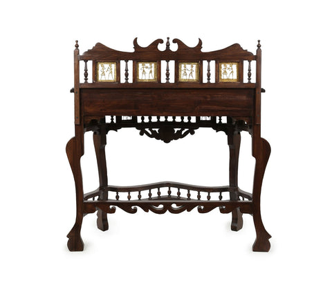 Royal Console Table in Teakwood with Walnut Finish