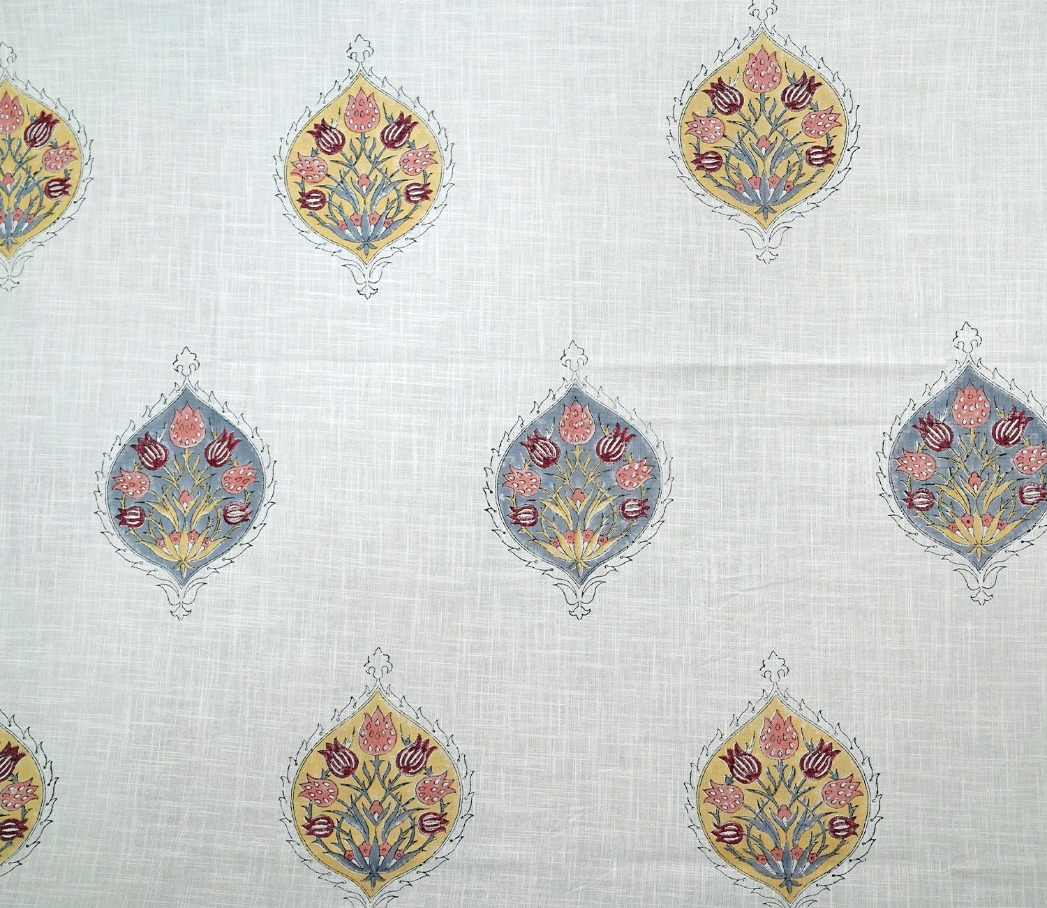 Flower Butah Multicolor 1 Piece Long Door Curtain (White, 9 Feet)