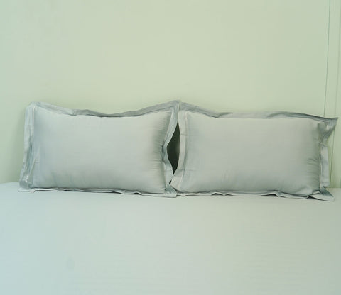 Rhombus Chain Embroidery Flat Cotton Bed Sheet King Size with 2 Pillow Covers