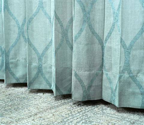 Twisted Door 1 Piece Sheer Curtain (Blue, 7 Feet)