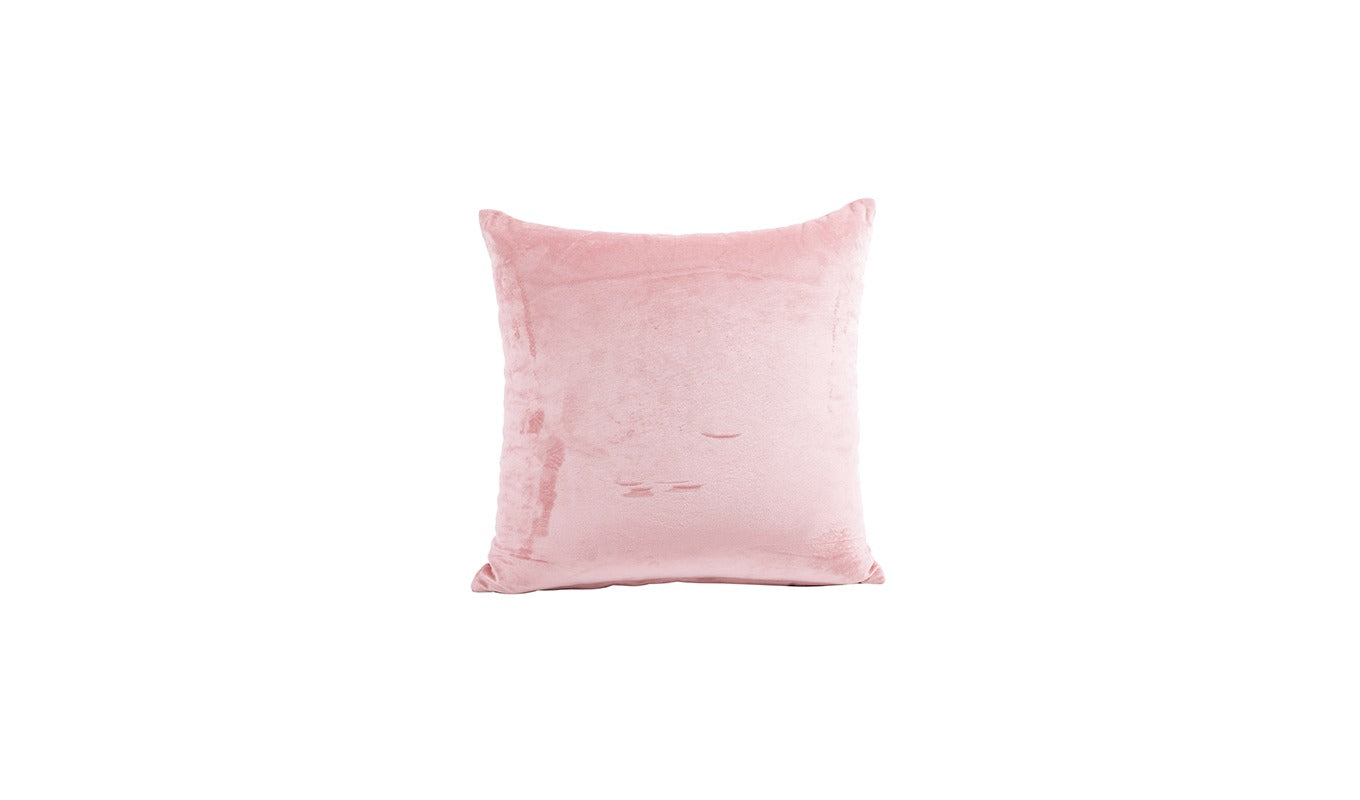 Beaded Velvet Cushion Covers - Set of 1 (Peach, 18 x 18 inch)