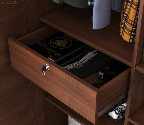 Kosmo Grace 3 Door Wardrobe (Exotic Teak Finish)