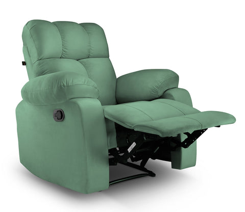 Valios 1 Seater Manual Fabric Recliner Chair (Green)
