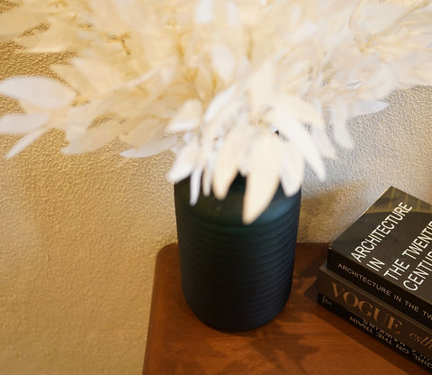 Whimsy Hollow Green Glass Vase