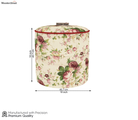 Robin Round Pouffe (Cream Blossom)