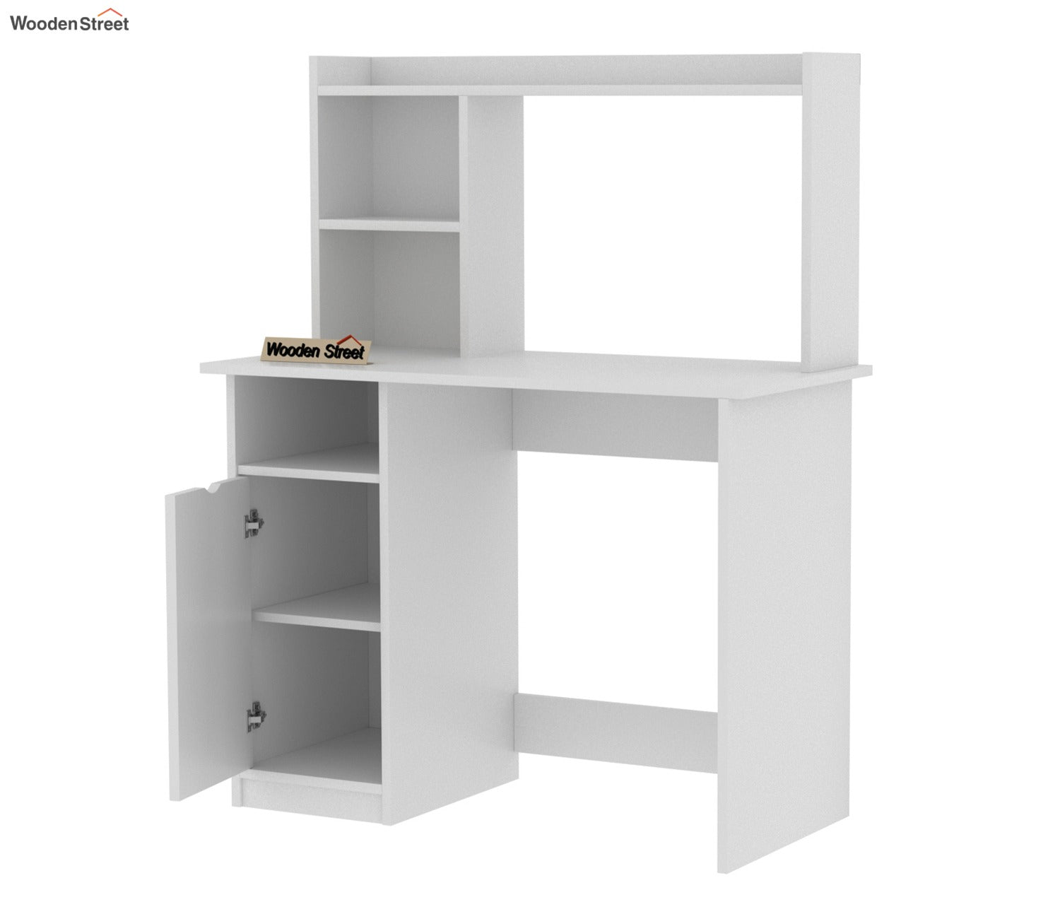 Bracia Engineered Wood Study Table (Frosty White Finish)