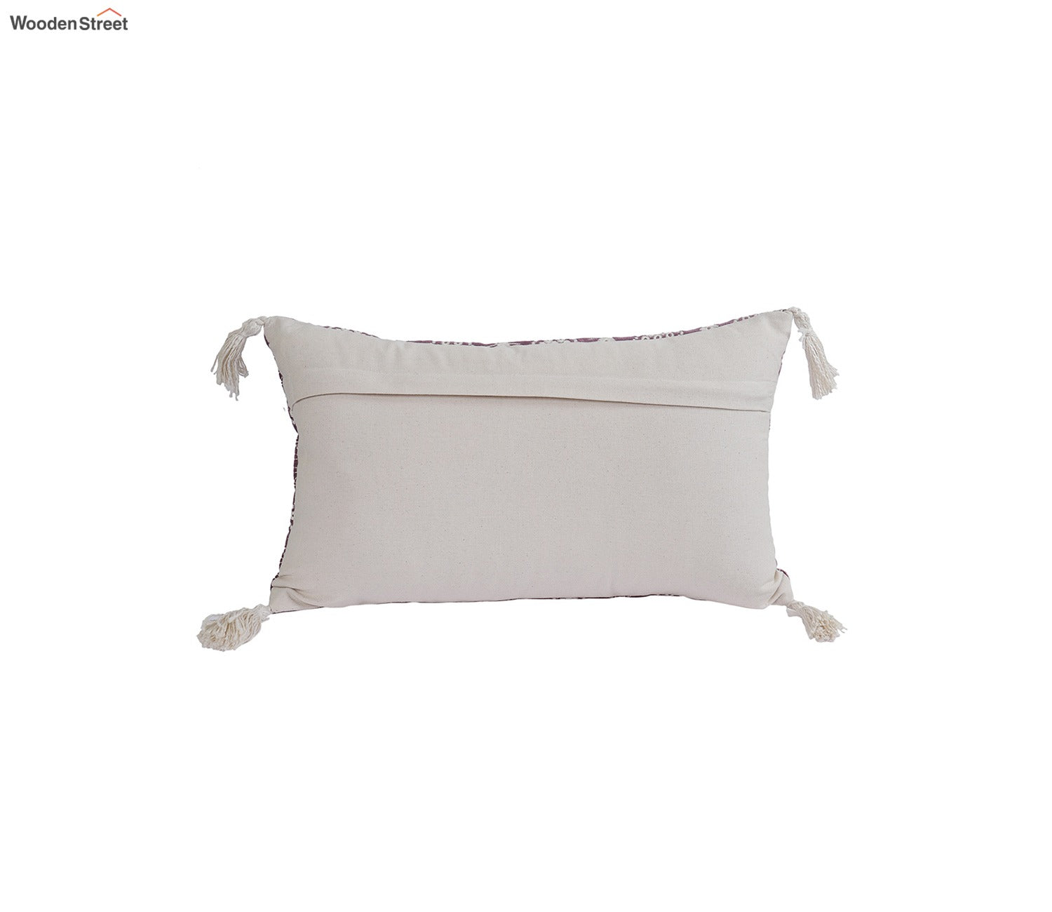 Super Soft Ethnic Design Set of 2 Embroidered Cushion Cover (Purple, 20 x 12 inches)