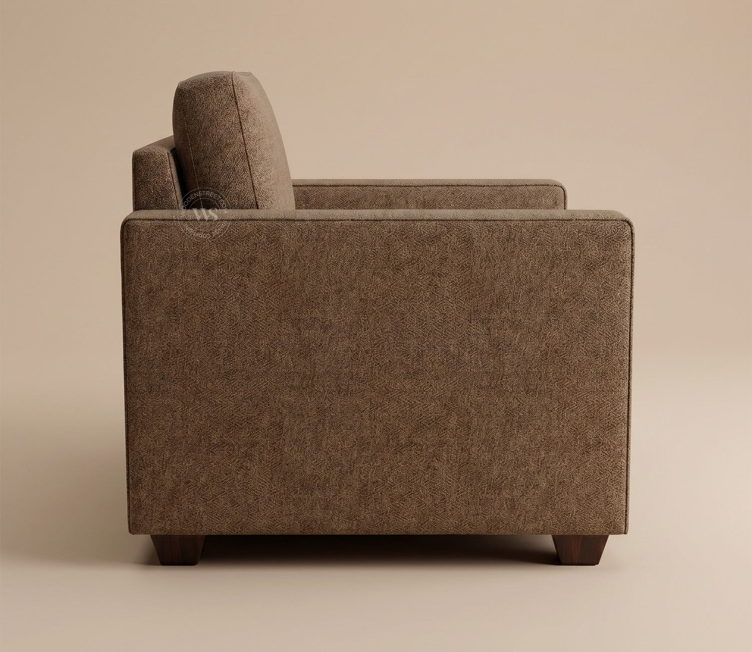 Albus 3 Seater Fabric Sofa (Sand Brown)