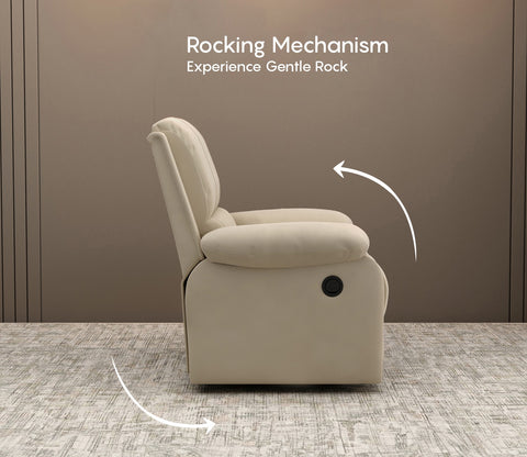 Arvana Motorized Recliner Sofa (Beige)