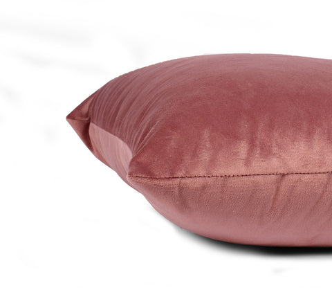 Cupid Velvet Cushion Cover - Pack of 1 (18 x 18 inch, Salmon Pink)