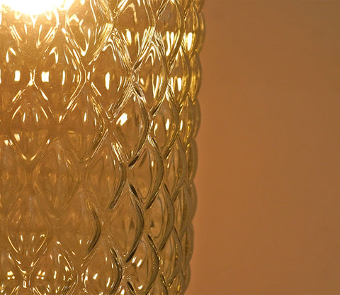 Eron Amber Glass Pendant Light