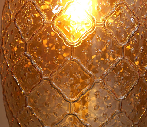 Sylvia Glass Lampshade Hanging Lights (Amber)